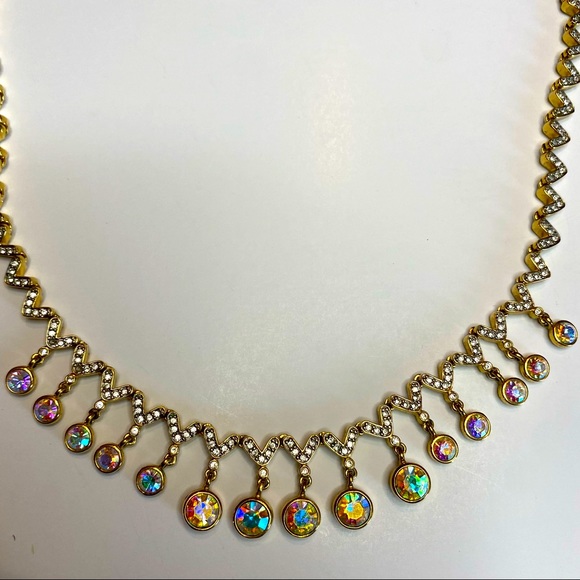 VINTAGE rhinestone necklace - Picture 3 of 5